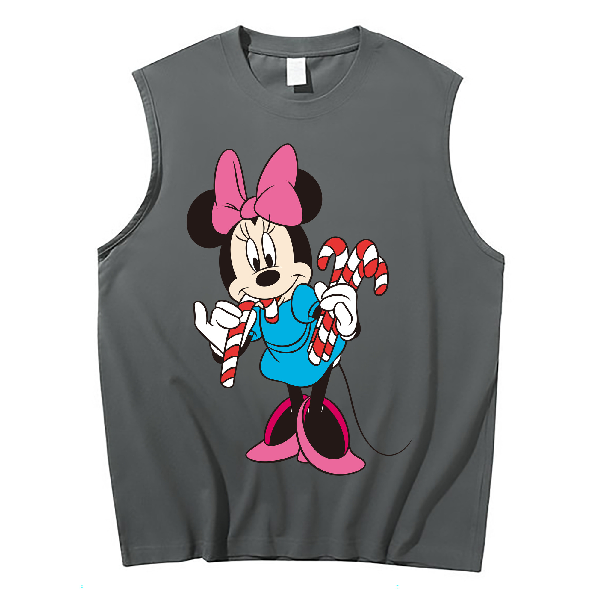 ミッキーマウス Mickey Mouse コットン100％タンクトップ（フロントプリント）